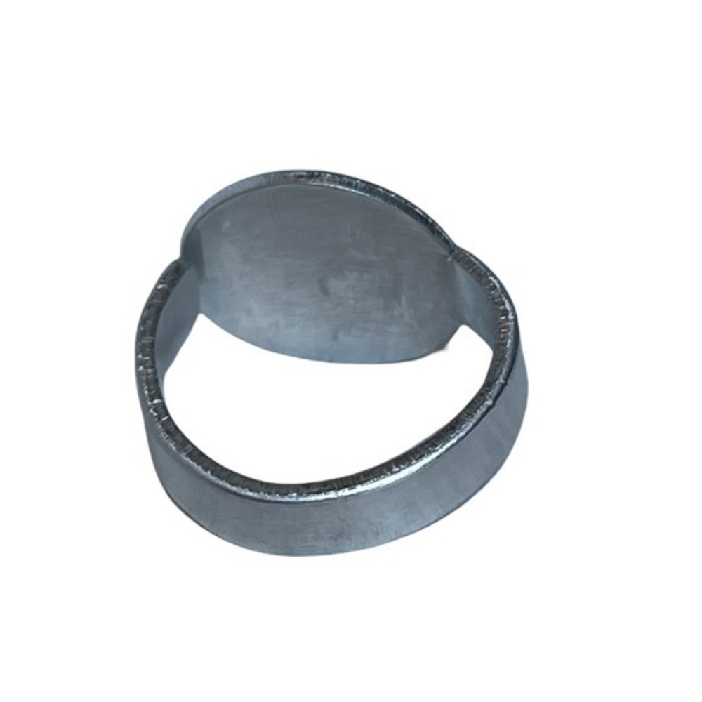 Handmade 9 stamped boho mountain silver adjustable hypoallergenic medallion ring - Picture 5 of 8